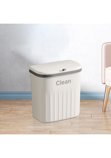 Suntek Magideal Duvara Monte Çöp Kutusu Mutfak Kamp Banyo Yurt Beyaz-12l Beyaz