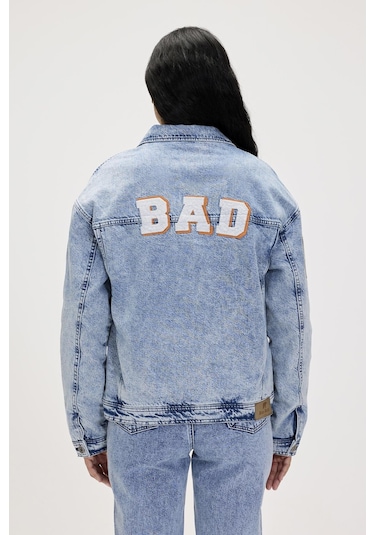 Adelina Ocean Blue Kadın Denim Ceket-okyanus Mavi Denim