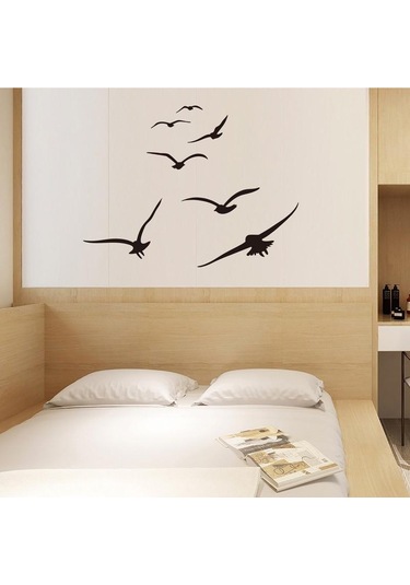 Bir Sürü Deniz Kuşları Duvar Çıkartmaları Oturma Odası Yatak Odası Ev Arka Plan Diy Dekorasyon Duvar Sanatı Çıkartmaları Oyma Çıkartmalar Diğer