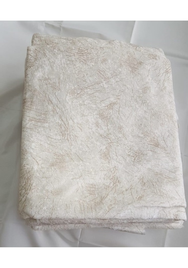 Madame Clean Krem Süngerli Koltuk Çekyat Örtüsü Damar Desenli Parlak