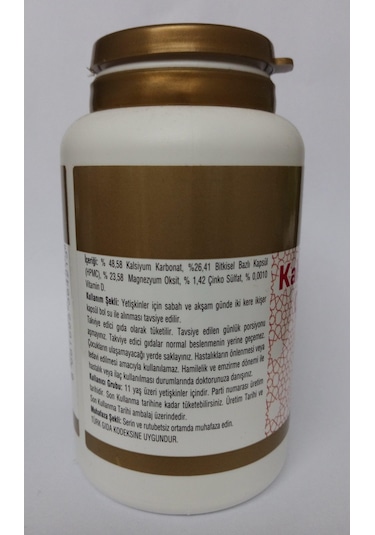 Ersağ Kalsiyum. Magnezyum. Çinko. D Vitamini Içeren Gıda Takviyes