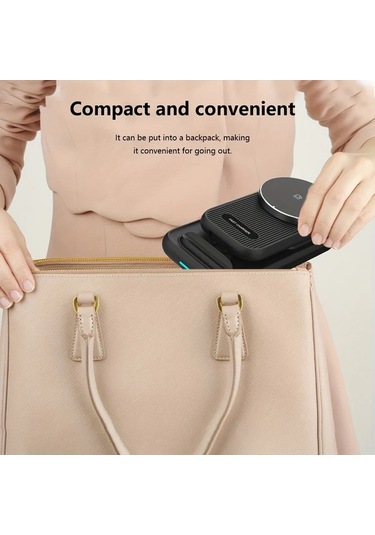 Motion003 Taşınabilir Çok Fonksiyonlu Katlanabilir Usb C Kablosuz Şarj Standı Siyah Telefon Tablet Akıllı Saat