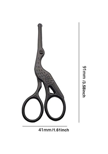 Pazly Profesyonel Paslanmaz Çelik Burun Ve Kaş Makası Seti - Siyah Güzellik Aletleri Siyah