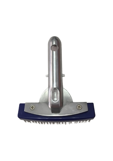 Krom Saplı Paslanmaz Klipsli Model Tel Havuz Fırçası 15 cm-Stainl