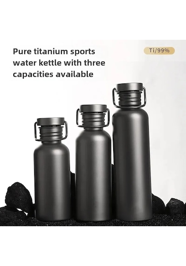 Konesam Titanyum Spor Su Bardağı 500ml - Hafif Tasarım, Dış Mekan Bisiklet Turu Kamp İçin, Kumaş Kılıfıyla, Motosiklet Tutucuya Uyumlu Diğer