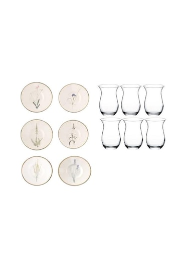 Porland Botanical 26 Parça 6 Kişilik Kahvaltı Takımı Beyaz