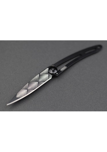 Deejo Kamp 15g, Pocket Knife, Black Naked, Art Deco, Cable Dee103 Gri