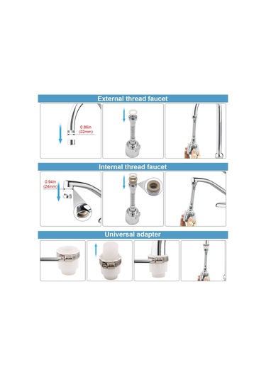 Dr.pedi Mutfak Bataryası Püskürtücü Eklentisi 360 Gümüş
