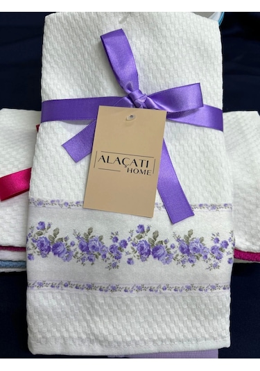 Nivemeshome 2 Li Lila-beyaz Asorti Model Mutfak Havlusu