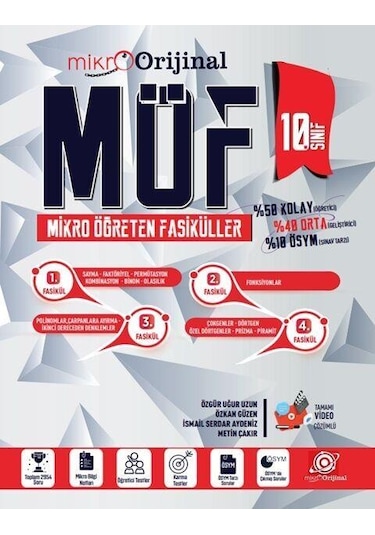 10. Sınıf Matematik Möf Mikro Öğreten Fasiküller Orijinal Mikro