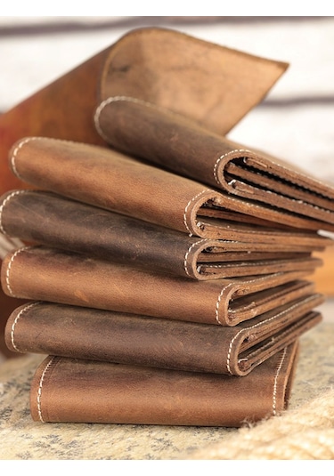 Ertay Deri Zarif Ve Dayanıklı:h Akiki Deri El Yapımı Cüzdan Taba