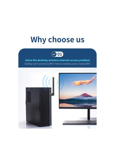 Sones Comfast Cf-940f 300mbps Wifi6 Usb Adaptörü 2.4ghz Wifi Anten Kablosuz Ağ Kartı