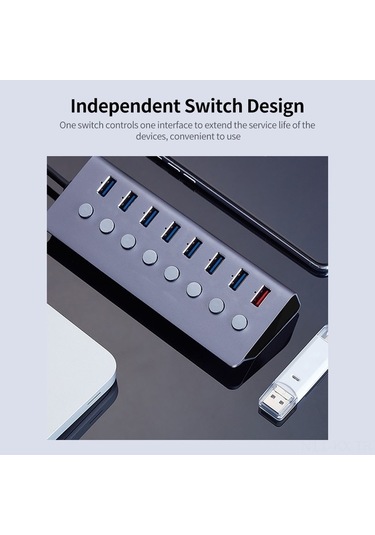 Fortunelane 8 Port Usb3.0 Hub Alüminyum - Genişletme Dökümü, Şarj Fonksiyonu