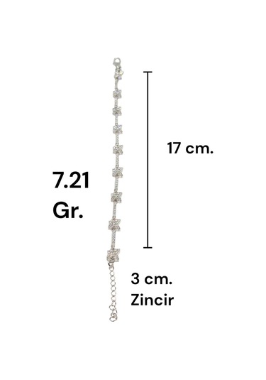 925 Ayar Gümüş Taşlı Kelebek Figürlü Zarif Bileklik Işıltılı Ve Şık Tasarım Gümüş