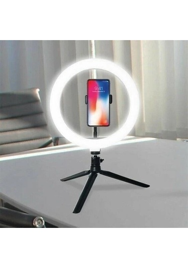 Buffer 8inç 20cm Youtube Instagram Tiktok Selfie Stüdyo Video Fotoğraf Ring Light Tripod Led Halk Renk