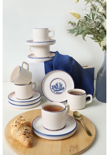 Keramika Marine Wonders Stackable Çay Takımı 12 Parça 6 Kişilik Çok Renkli