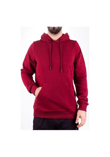 Twister 2732 Bordo Kapüşonlu Erkek Sweatshirt Bordo