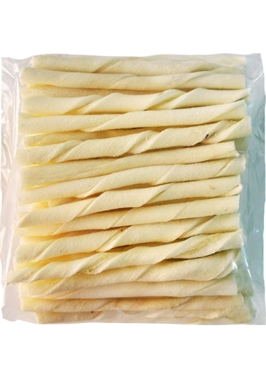 Vip Kalın Sütlü Burgu Çubuk Ödül Kemiği 12cm 50li