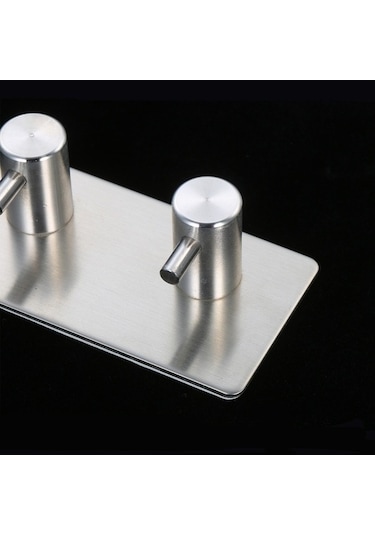 Tongxida Yapışkanlı Şapka Paslanmaz Palto Leezsing Kendinden Kanca Havlu Giysi Duvar Çelik Bornoz Banyo Askısı 3 Adet Bl Diğer