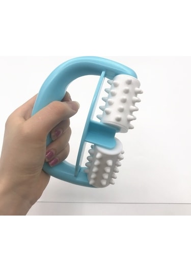 Novahub T9142 Plastik Kılavuz İki Tekerlekli Masaj Yuvarlak Sap Masajı Kırmızı Diğer, Pratik Masaj Aleti Çok Renkli