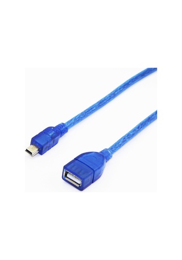 5 Pin Mini Usb Erkek - Usb Dişi Kablo 20Cm