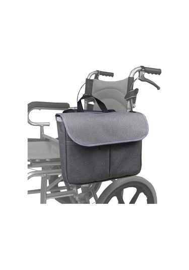 Tekerlekli Sandalye Çantası Yürüteç Organizatör Çantası Gri Gri