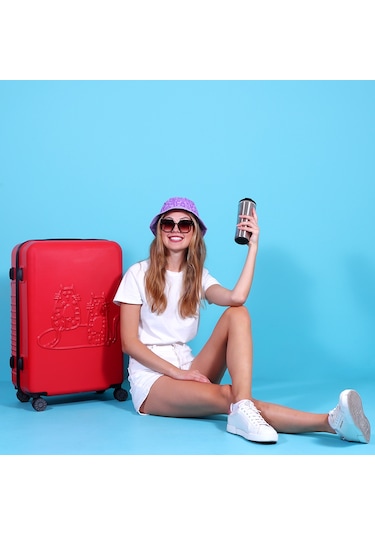 Biggdesign Cats Kırmızı Büyük Boy 28" Valiz Kırmızı