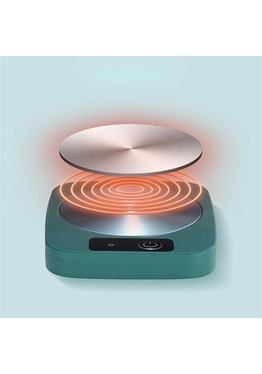 Novahub Yeşil 220v Kupa Isıtıcı, Kahve-fincan-süt Çay Su Isıtıcı, Ev Fincan Isıtıcı, 55 C Sabit Sıcaklık, Usb Bardak Isıtıcı, Eu Model Yeşil
