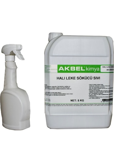 Akbel Kimya Sıvı Halı Leke Sökücü 5 KG + Uygulama Spreyi
