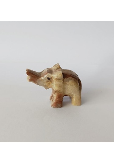 Fil Oniks Taşı Biblo Mermer Onix Ev Ofis Dekor Masa Süsü