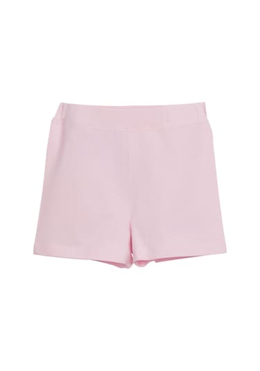 Lovetti Açık Pembe Kız Çocuk Düz Basıc Dans Şortu Pembe