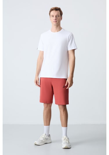 Tommylife Tommy Life Kiremit Gizli Fermuar Arka Cepli Bağcıklı Standart Kalıp Erkek Şort - 81136 Kiremit