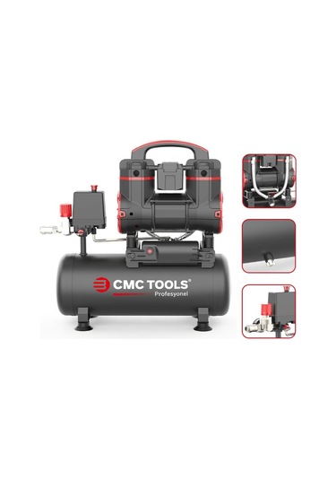Cmc Cmc-0910 8 Litre Sessiz Yağsız Hava Kompresörü 1.2 Hp