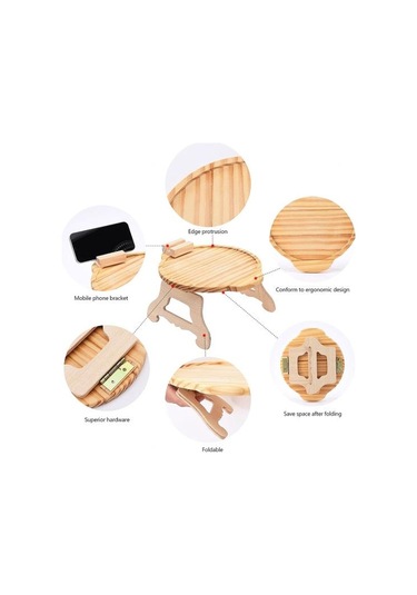 Kanepe Masası Çok Fonksiyonlu Kullanışlı Kanepe Tepsisi Ev İçin Telefon Tutuculu Katlanabilir Kanepe Masa Tepsisi 35 X 25 X 15 Cm