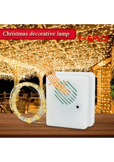 Kendin Yap Noel Ses Sensörü Ve Led Dizisi İle Noel Ağacı Dekoru, Sıcak Beyaz