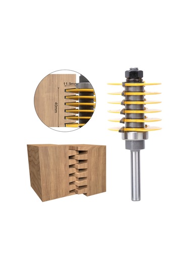 Xindoker Ahşap Birleşim İçin 8mm Saplı Freze Ucu - Dikenli Bağlantı Kesici, Elektrikli Ahşap Freze Makinaları İle Uyumlu