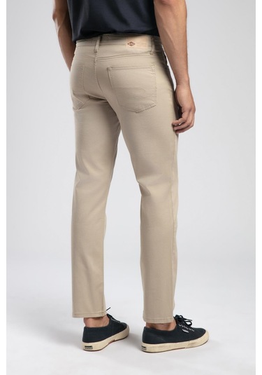 Lee Cooper Jagger Normal Bel Dar Kesim Düz Paça Bej Erkek Pantolon-19661 Bej