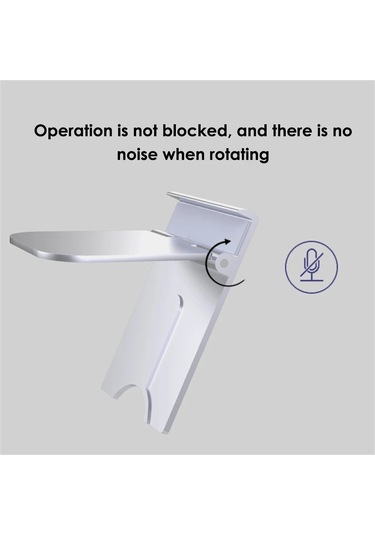 Cbtx B10 Duvara Monte Telefon Tutacağı Yumruksuz Banyo Ayarlanabilir Açılı Tablet Standı - Gümüş+gri