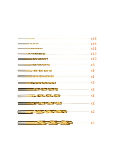 Xindoker Yüksek Hız Çeliği Matkap Ucu Seti - 22x4x2cm Boyut, 740g Ağırlık, 1 Adet