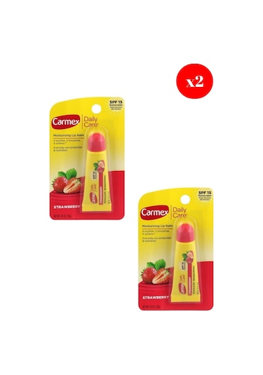 Carmex Lip Balm Tüp Spf Çilek 10gr X2 Adet