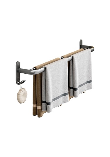 Delmeden Havlu Askısı Gri