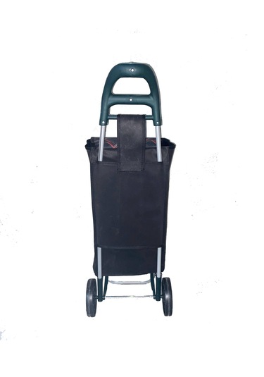 Tekerlekli Pazar Arabası Ve Çantası, Pazar Sepeti - Gri Siyah