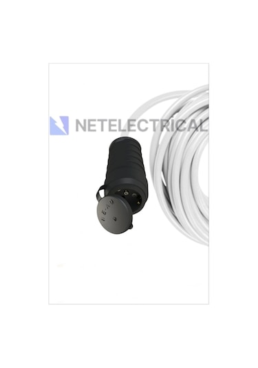 Kauçuk Tekli Topraklı Ara Uzatma Kablosu 30 Metre 3x2.5 Mm² Ttr Kalın Beyaz Kablolu 30 Metre