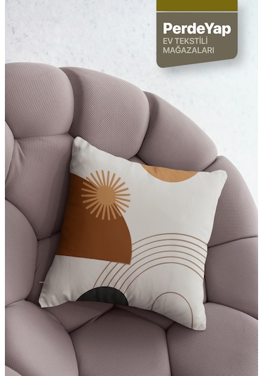 Etnik Sürrealist Objeler Desenli 4lü Kırlent Kılıfı