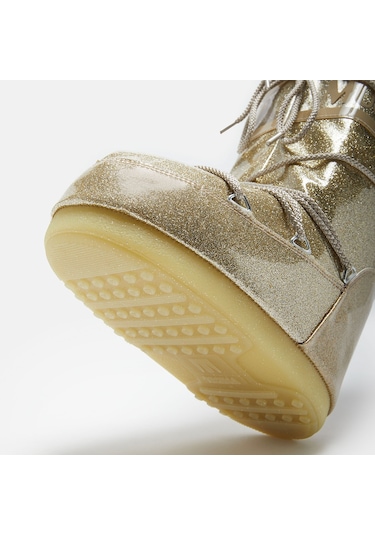Bot Kar Kadın / Kız 80d1402850-b002 Moon Boot Icon Glitter Gold 27-34 Altın