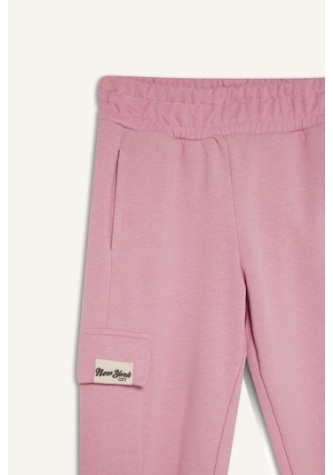 DeFacto Kız Çocuk Kargo Cepli Beli Paçası Lastikli Jogger Eşofman Altı D2872A824WNPN445 Pembe