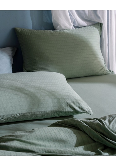 Madame Coco Marlene Tek Kişilik %100 Pamuk Penye Lastikli Nevresim Takımı - Haki 8684427199060 Çok Renkli