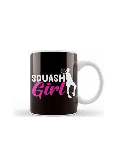Squash Girl Player Ball Sports Indoor Tennis Court Trainer Kupa Bardak Porselen Karışık