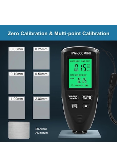 Boatshop1 Goxawee Siyah Boya Kalınlık Ölçer 0 2000um Kaplama Ölçer Lcd Ekran Otomatik Kalibrasyon Fe Nfe Algılama Araçlar İçin