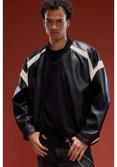 Defacto Regular Fit Kolej Yaka Bomber Fermuarlı Mont C5844ax25aubk27 Siyah Defacto Regular Fit Kolej Yaka Bomber Fermuarlı Mont C5844ax25aubk27 Siyah